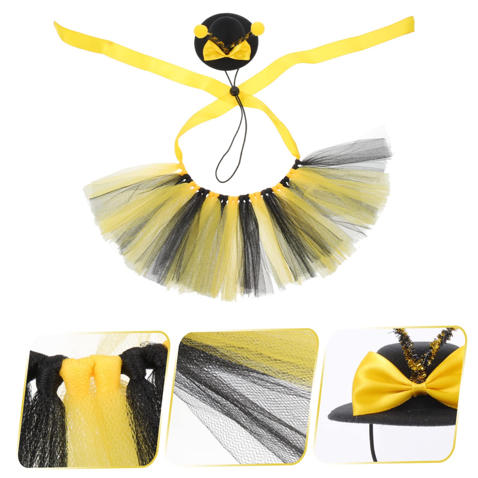 YARNOW 4 Set cappello d'ape abbigliamento per animali domestici da compagnia costumi cane divertenti dog vestiti per cani di piccola taglia da cane