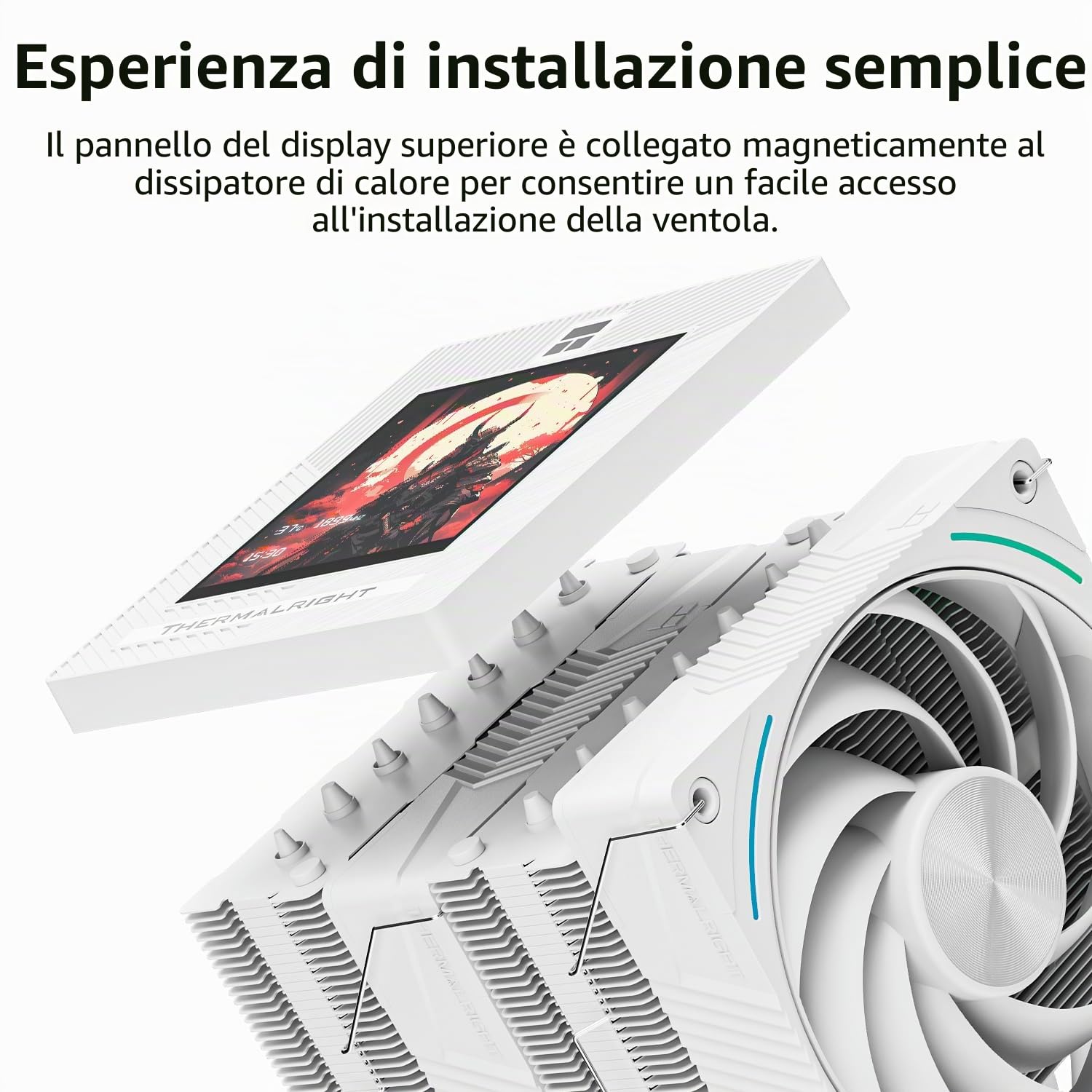 TR-Thermalright Phantom Spirit 120 Vision Snow - Raffreddatore CPU doppio-tower con 7 schermi IPS da 3,95", due ventole da 120 mm, per AM5/AM4, Intel lga1851/1700/1150/1151/1200