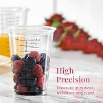 Prestee 50 Disposable Measuring Cups, 8 oz - Epoxy Resin Mixing Cups, Plastic & Paint - Liquid & Dry Measuring for Baking Supplies & Tools