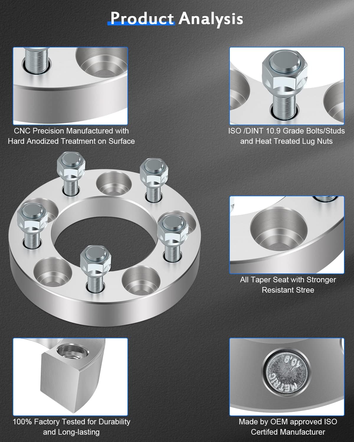 ECCPP 5x4.5 to 5x4.5 Wheel Spacers 1inch 5x114.3mm fit for 05-13 for Kia 93-97 03-12 for Mazda 90-08 10-12 for Mitsubishi 90-14 for Toyota-4PCS