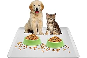 Skywin Waterproof Silicone Dog Mat: 24x24 Inches, Non-Slip with Spill Guard