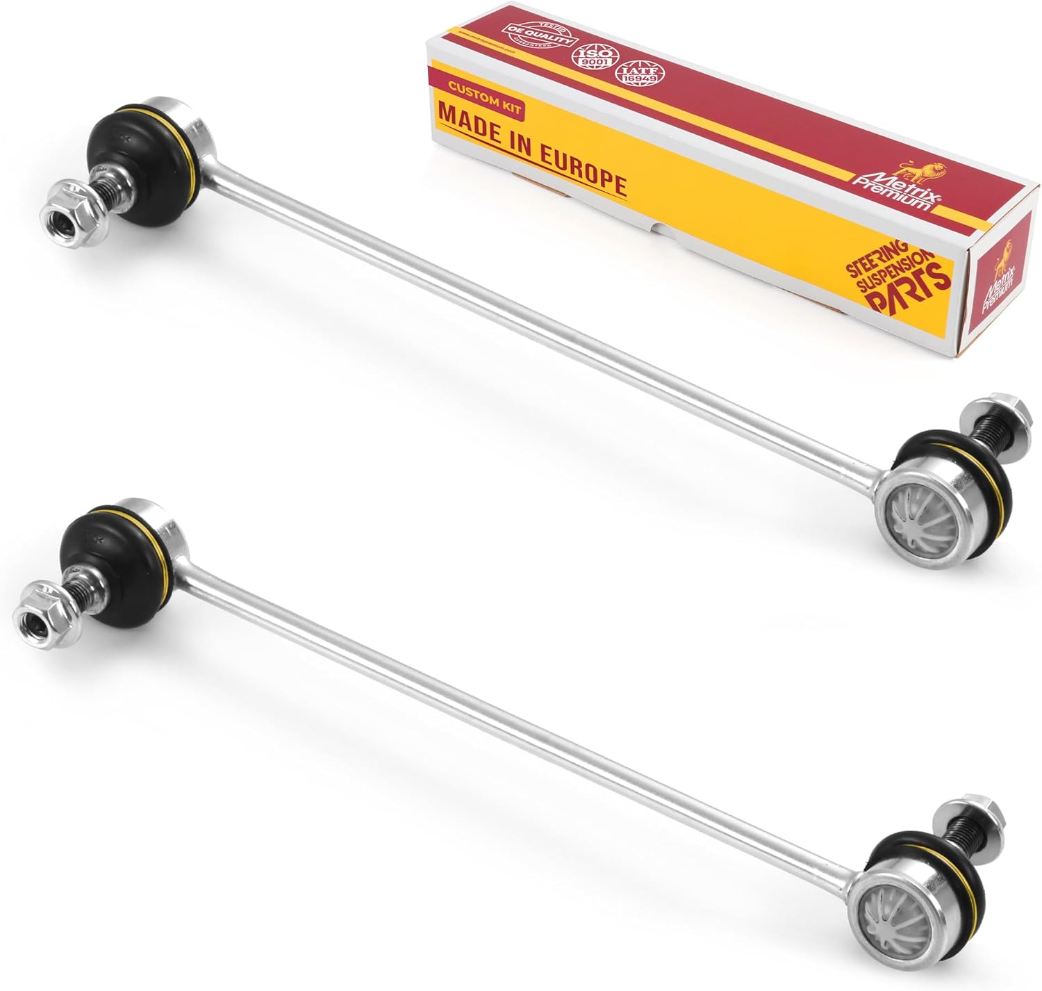 Metrix Premium 2PC Front Sway Bar End Link Kit K750385 for Chrysler 200, Sebring, Dodge Avenger, Mitsubishi Lancer - Greasable, Made in Europe
