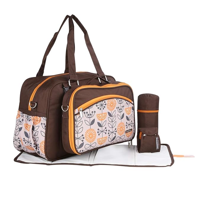 My Milestones Duo Detach 2-in-1 Baby Diaper Bag/Mothers Bag - Coffee Citrus