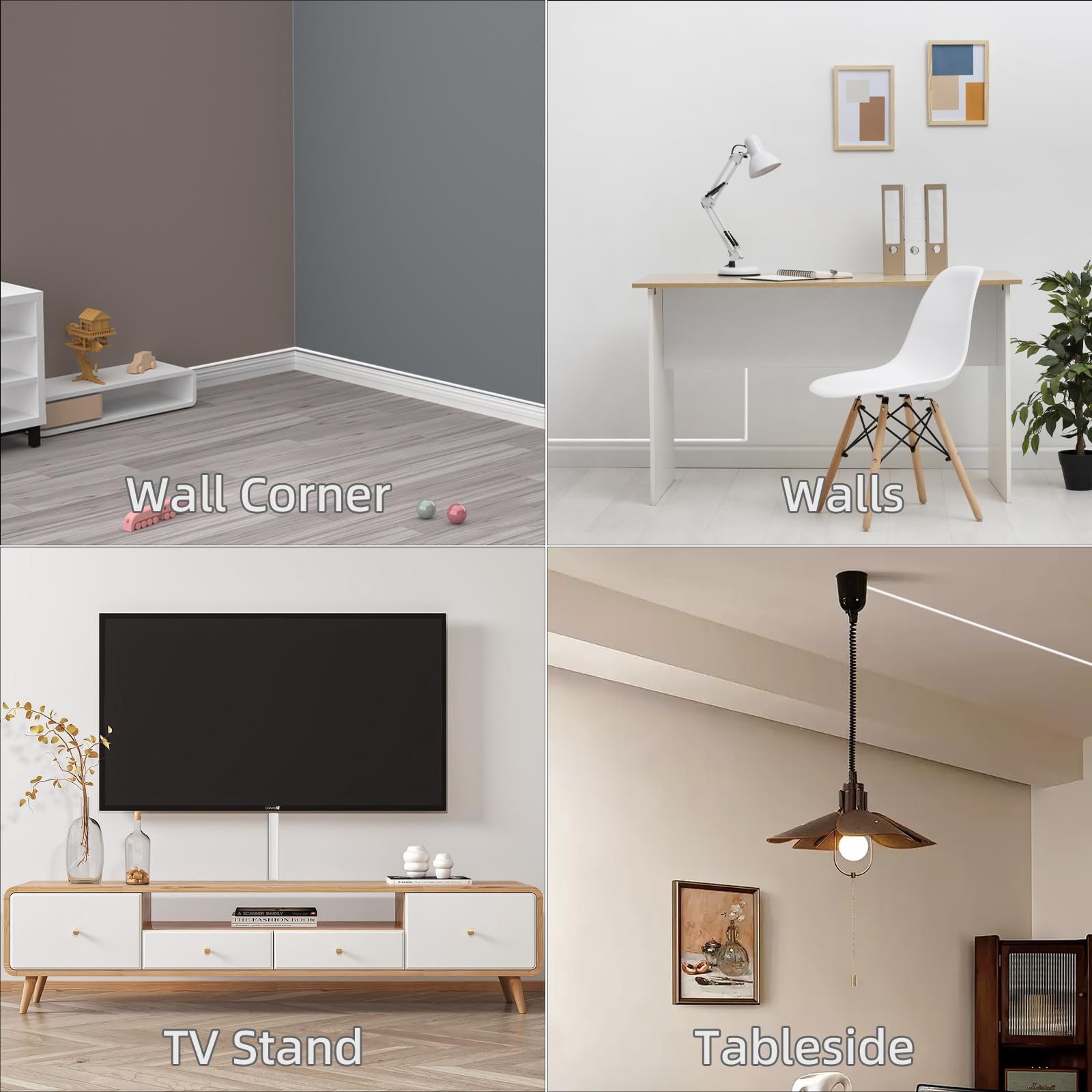 Nasconditore per cavi da 118" per TV a parete,Nasconditore di cavi adesivo per parete,Kit di canaline per nascondicavo fili,Correttore di cavi in silicone flessibile per ufficio domestico,L 1,08 "× H