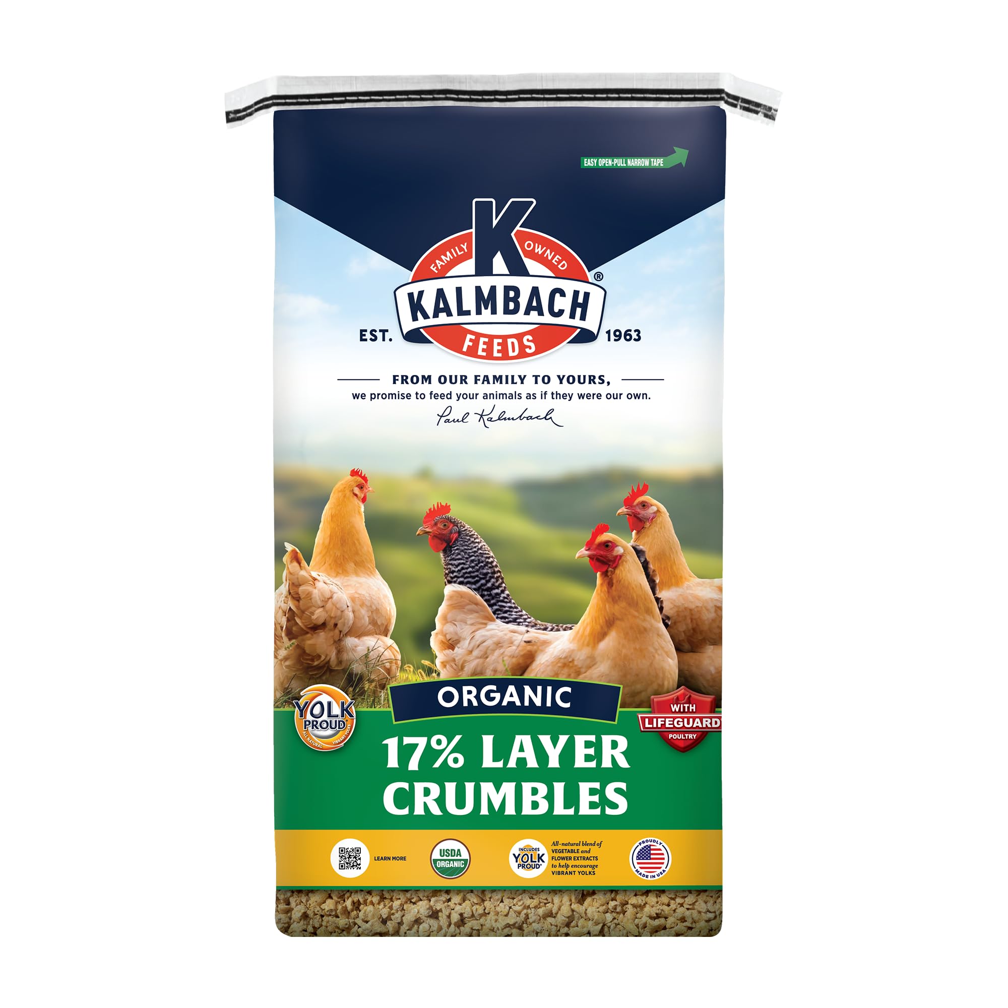 Kalmbach Feeds 17% Organic Crumbles