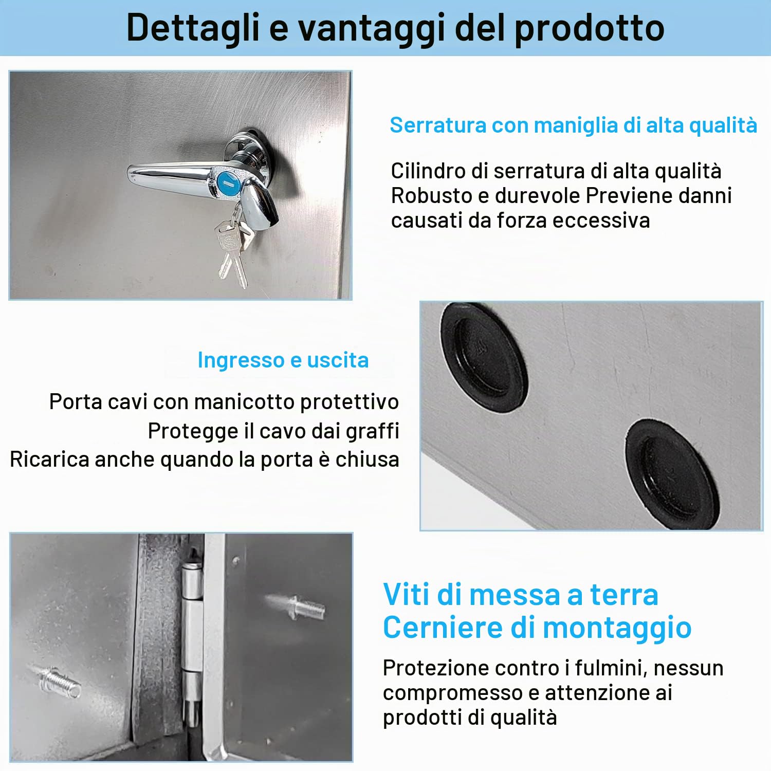 Quadro Elettrico da Esterno, Scatola Stagna Elettrica da Esterno, 40x30x18 cm Cassetta Elettrica Esterna Scatole Elettriche da Muro, Ideale per l'Uso Interno ed Esterno, Inclusa Cassetta Contatore Gas