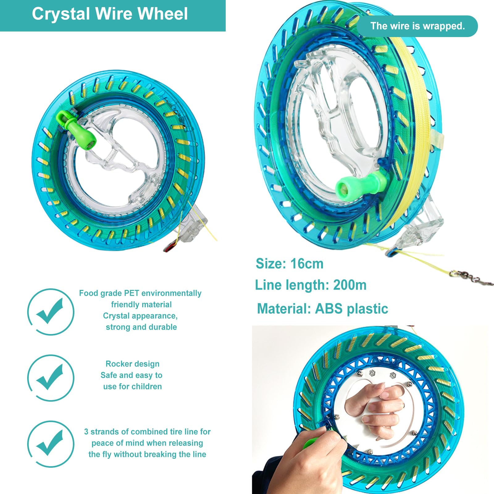 12 Stück Drachenschnur Mit Wickelbrett - 100m Nylon Schnur Für Drachen