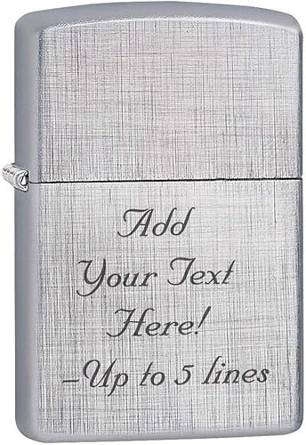 Vista 53 de Zippo Encendedor - Encendedor personalizado cromado a prueba de viento personalizado grabado (cromo cepillado) #200