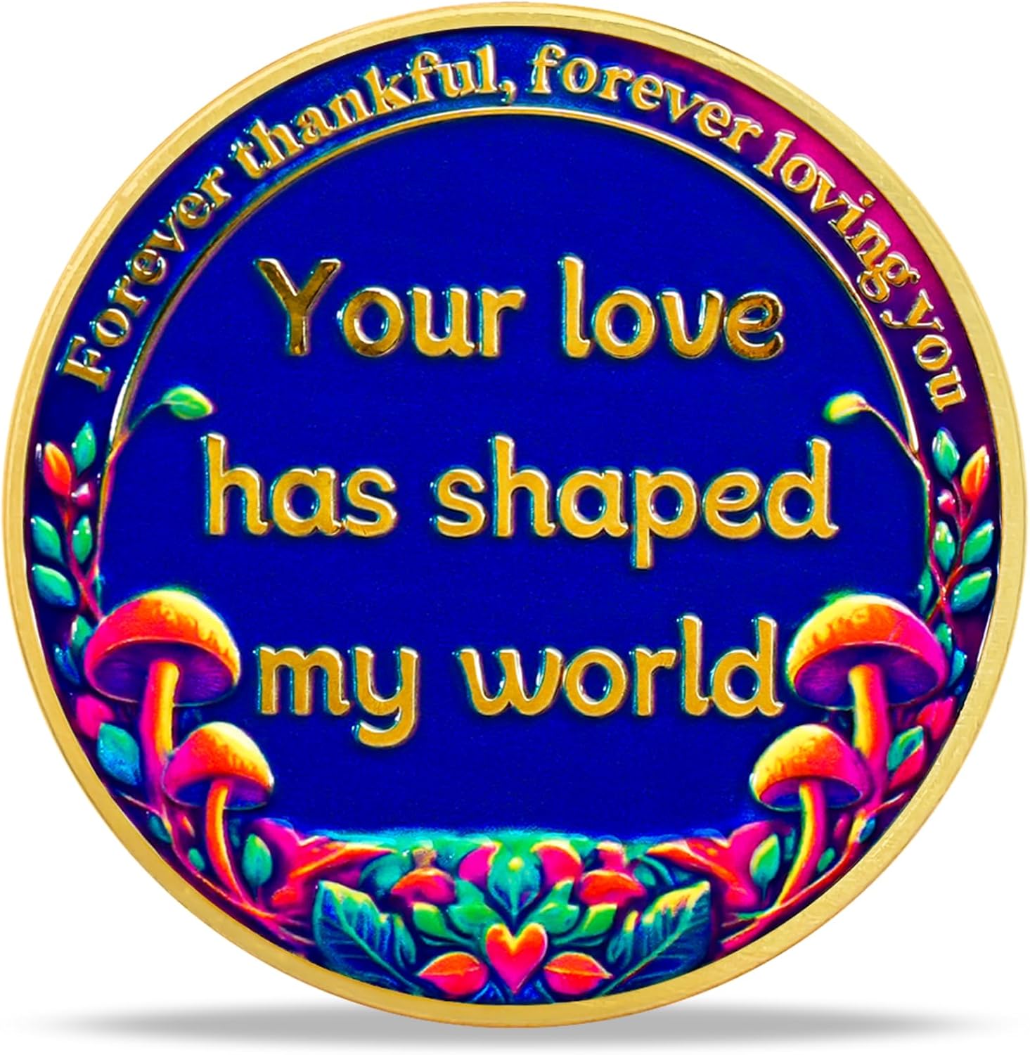 Family Tree Love Challenge Coin - Forever Thankful and Loving Medallion - Heartfelt Gift for Parents, Families, and Collectors - Your Love Has Shaped My World Commemorative Token