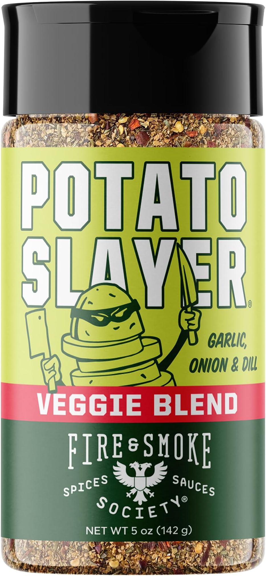 Fire & Smoke Society Potato Slayer Vegetable Seasoning | BBQ Rubs for Grilling | Potato, French Fry Seasoning | Mix Blend Rub Powder, Garlic, Onion, Herb Flavor | M 5 oz