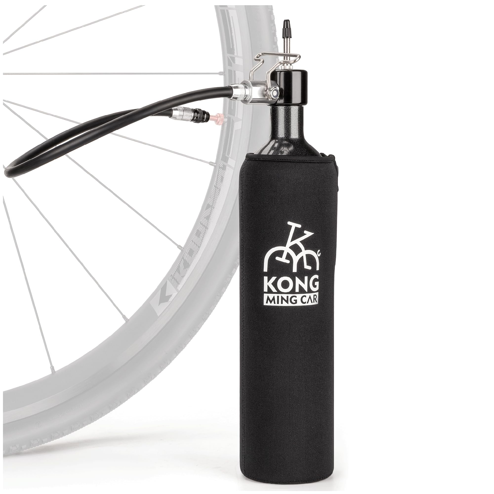 Tire Booster para neumáticos Tubeless – Inflador para neumático sin cámara Compatible con válvulas Presta, Ligero y Práctico – Uso estacionario y móvil (160 PSI MAX, 1,1 L)