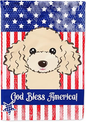 Vista 113 de Caroline's Treasures BB2171GF American Flag and Border Collie Garden Flag Mailbox Flag Decorative Yard Flag Banner Outside Patio Artwork Yard Flower