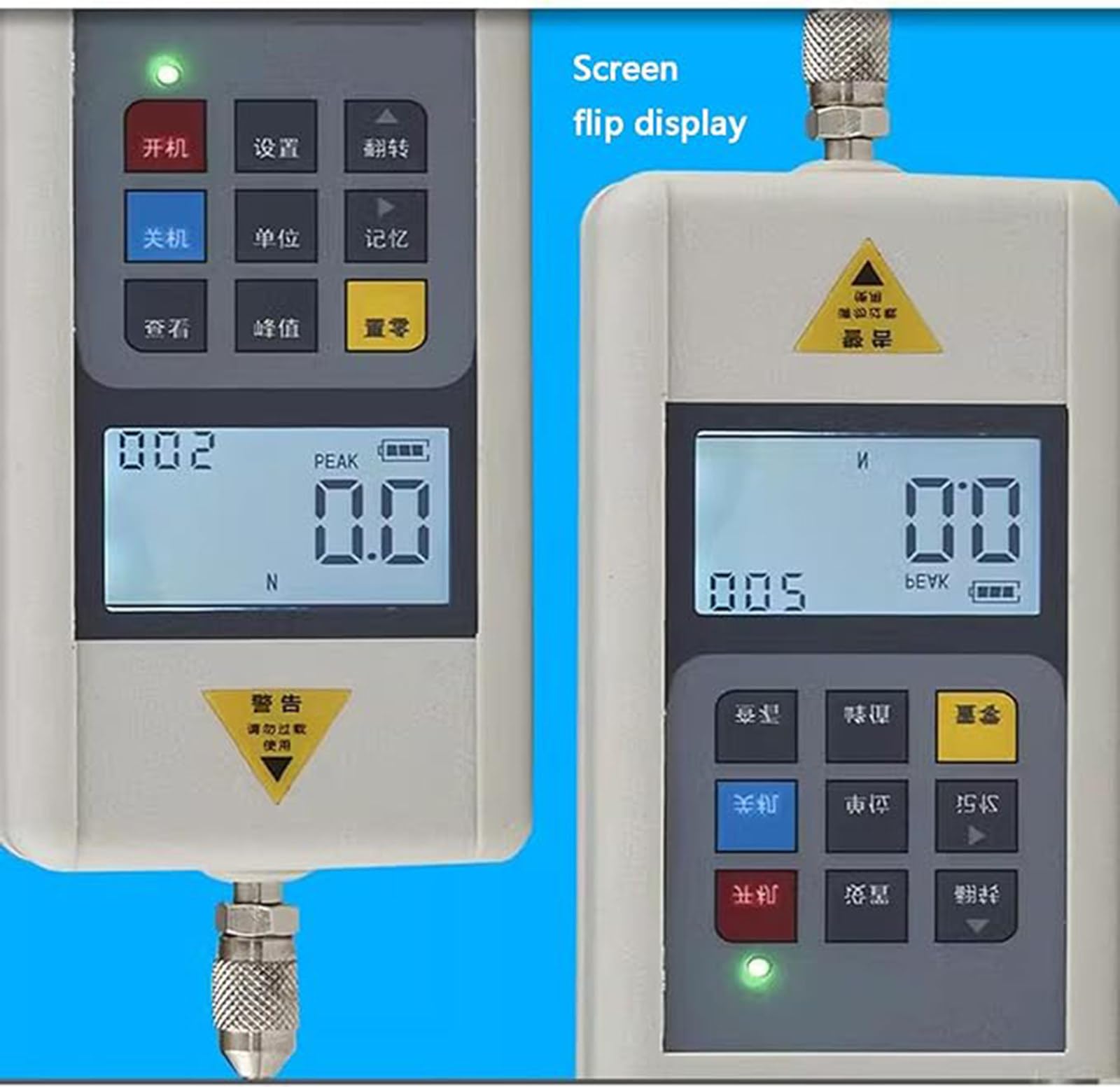 Medidor de fuerza digital, medidor horizontal manual, probador de fuerza de tracción y tracción, capacidad máxima 1000 N