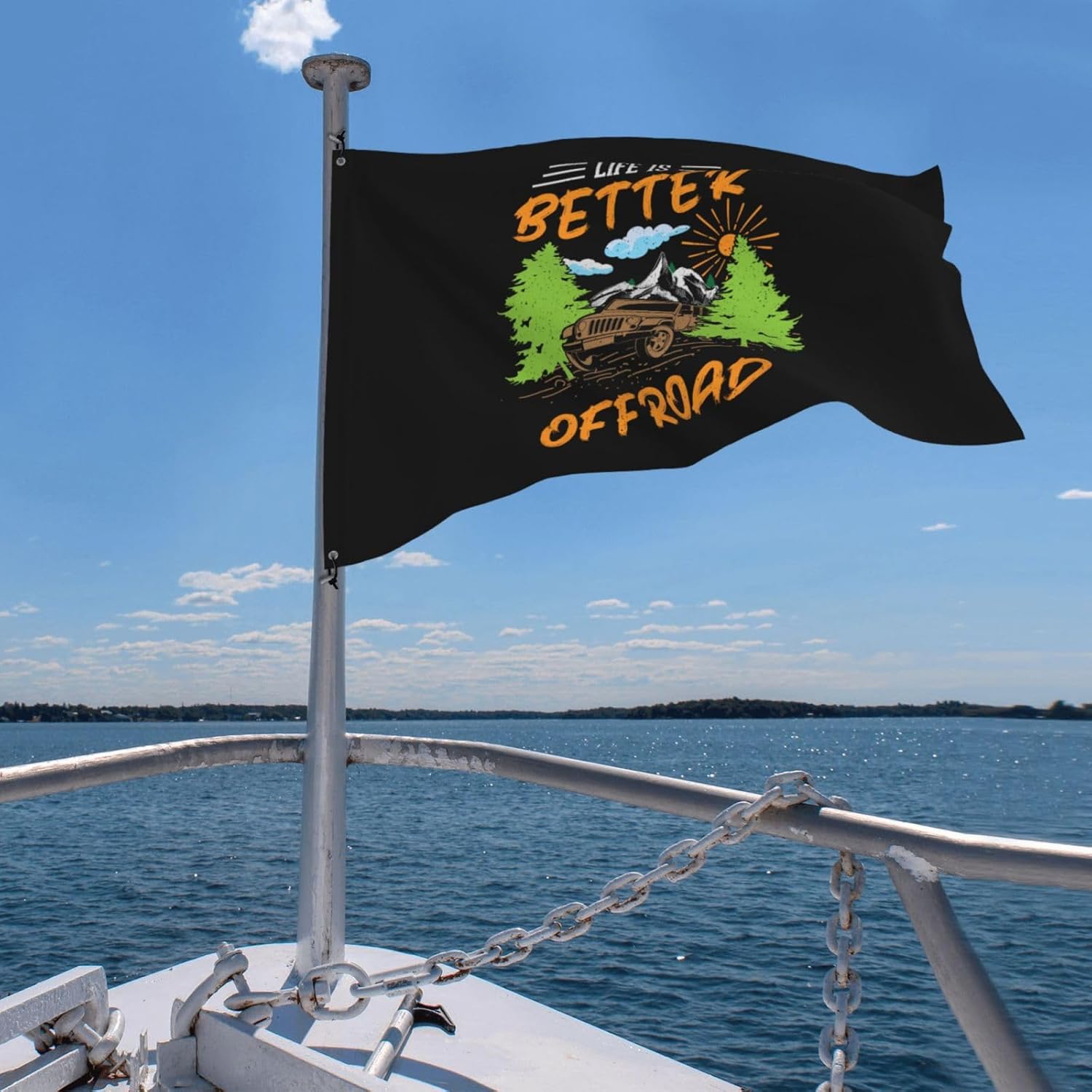 Life Is Better Offroad Flag 4x6 Ft Heavy Duty Outdoor Durable Patio Yard Large Size Decorative Banner