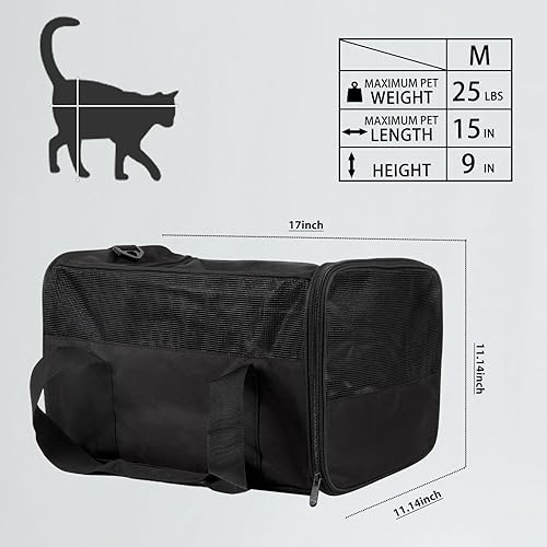 Miniatura 3 de Toptasta - Transportadores para gatos y gatos, de lados suaves, duraderos, para gatos pequeños, medianos, perros, cachorros, 15 libras y 20 libras,