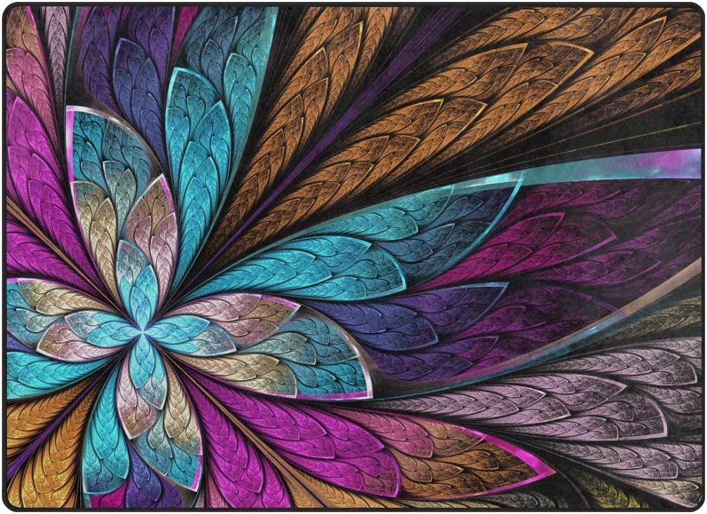 Top Carpenter Area Rug Pad Beautiful Fractal Butterfly