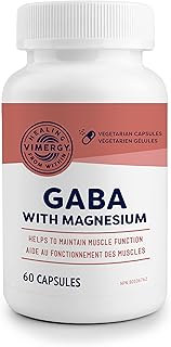 Vimergy GABA with Magnesium, 60 Servings – Natural Calm & Relaxation Support Capsules – Supports Stress Response & Brain Health - Non-GMO, Gluten-Free, Kosher, Soy-Free, Vegan, Paleo Friendly
