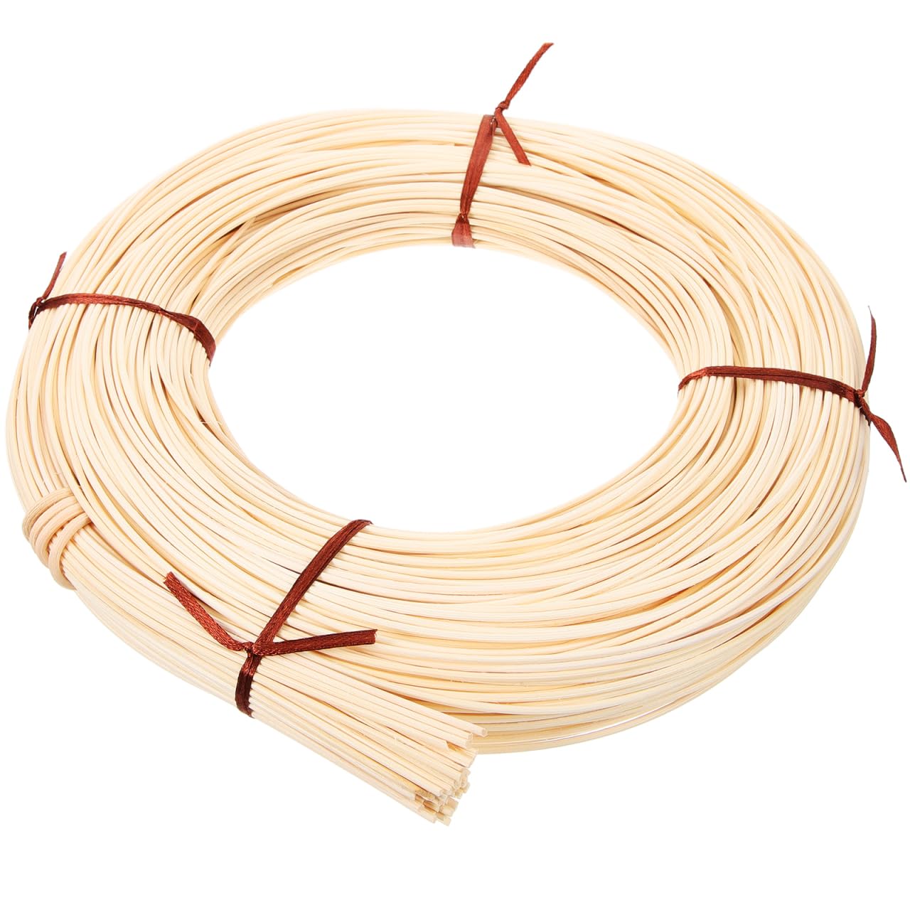 NOLITOY Natural Rattan Strips for Chair Repair, 3mm Round Rattan Spline for Furniture Restoration, Real Wicker Weaving Material for DIY Basket Craft Projects, Cane Reed Replacement for Wood Seats