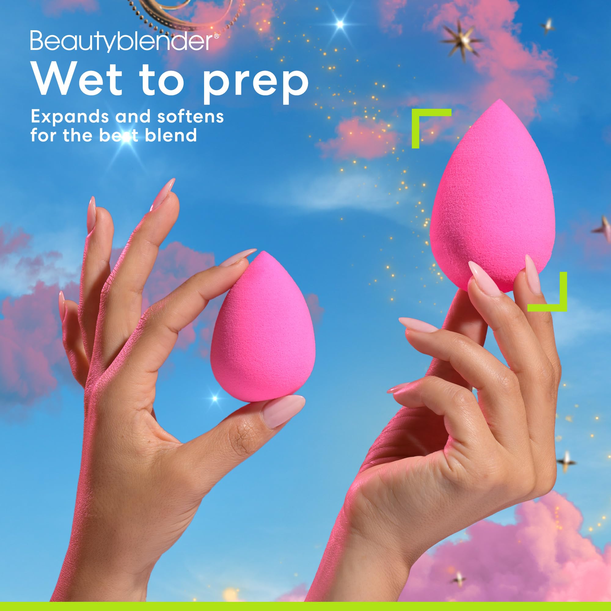 Beautyblender® Cosmo Beauty Blender - Juego de 5 piezas esenciales - 3 esponjas de maquillaje, 1 esponja y limpiador de pinceles, soporte nido, aplicación profesional, vegano y libre de crueldad,