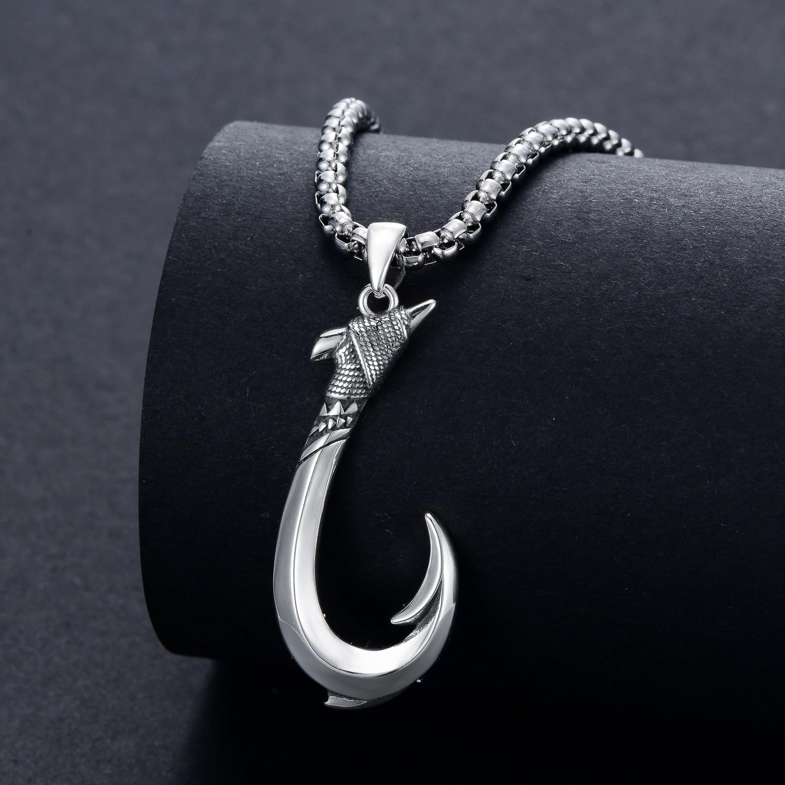 Ami da pesca, collana in argento sterling 925, ciondolo vintage Hip Hop Punk, gioielli per uomini e uomini