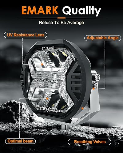 Miniatura 2 de SPL Cubo de luz LED para conducción todoterreno, 3.8 pulgadas, 48 W, 10000 lúmenes, luz de conducción auxiliar con diseño de letra X DRL, barra de