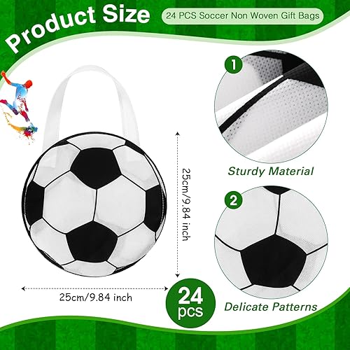 Miniatura 4 de Aoriher Juego de 194 pulseras de silicona con dijes de fútbol, mini pelotas hinchables de fútbol, llaveros de juguete, bolsas de regalo no tejidas,