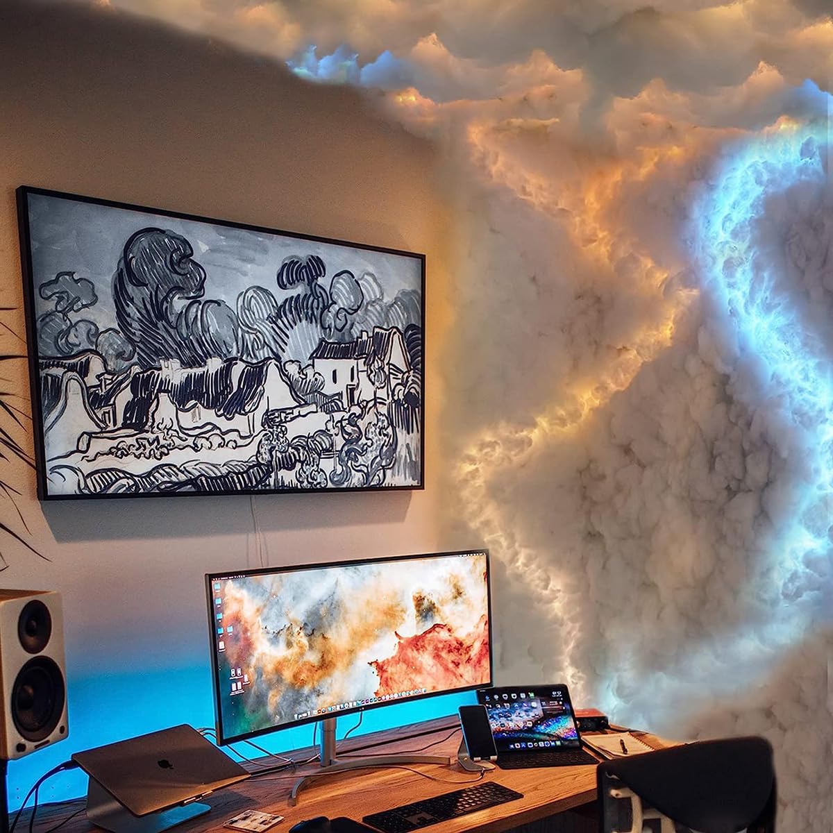 Lumiere d'ambiance de bar applique RVB avec synchronisation musicale automatique