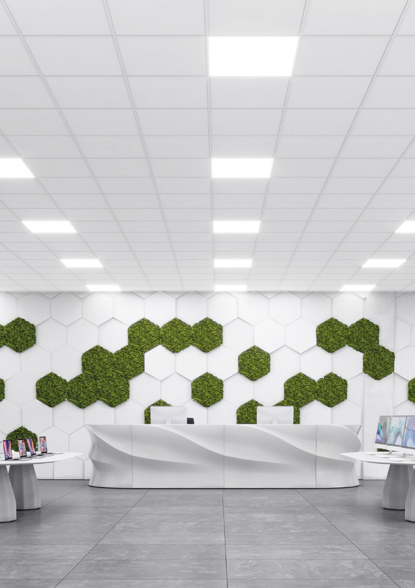 Pannelli per Controsoffitto Fonoassorbenti Bianco cm 60x60 per Isolamento Acustico Soffitti di Uffici, Negozi, Laboratori (Pannelli Sabbiati Orbit Spessore 13 mm)