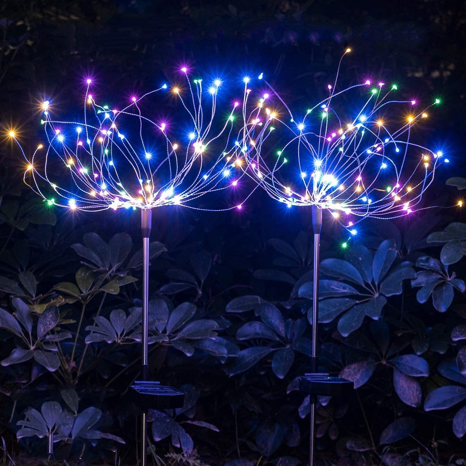 XIHAMA Garden Outdoor Decor Lights, 150LED 2Pack Solar Garden Lights for Yard Outside Fairy Decorative, Solar Powered for Yard Pathway Flowerbed Planter Balcony Patio Decor (150LED Colorful)