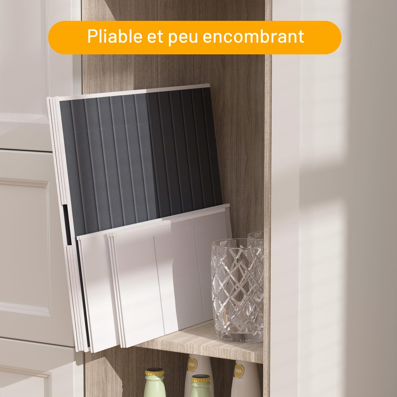 Boîte de rangement pour verres à vin, contenant de rangement en verre avec coque rigide, support latéral et de fond ainsi que des séparateurs rembourrés, lot de verres à pied empilables pour