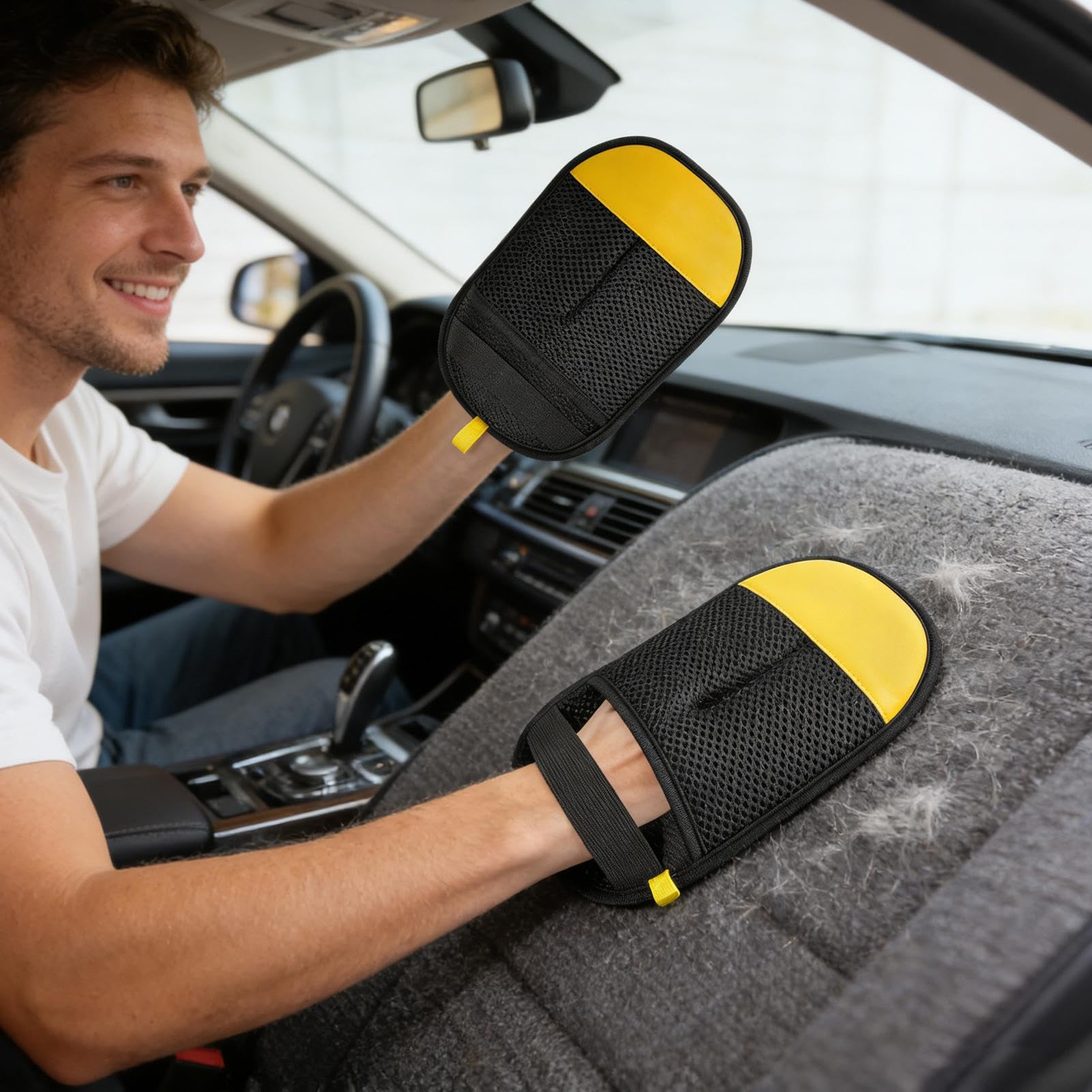 Guanto Rimuovi Pelo Gatto Attrezzi Pulizia Ergonomici Riutilizzabili | Guanto per Rimozione Pelo di Cani e Gatti Per Bagno Massaggio Tappeto Mobili Sedile Auto Biancheria