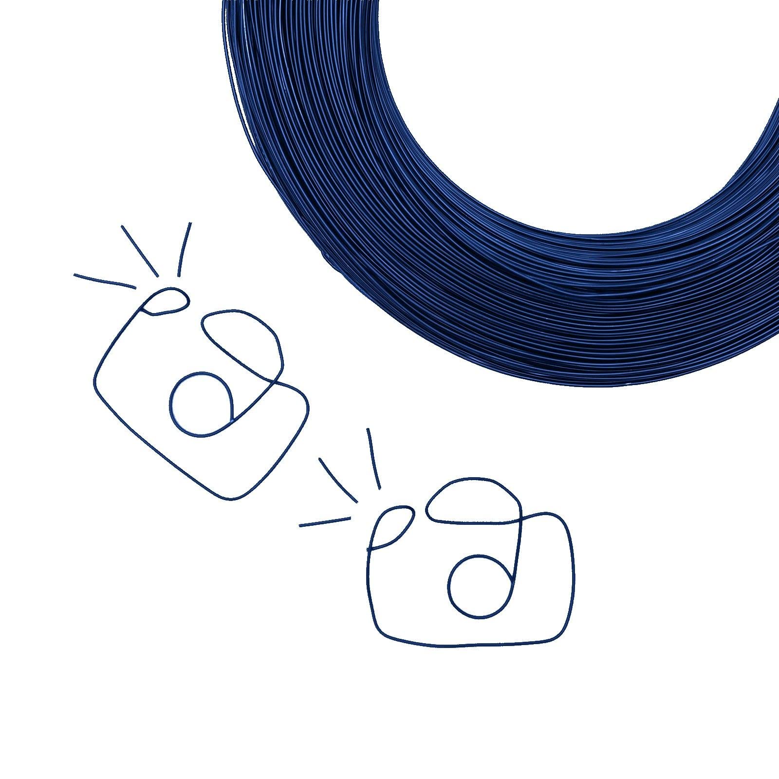 Vaessen Creative Basteldraht und Schmuckdraht 365 m x 0,8 mm Royal Blue – Flexibler Draht zum Basteln für Blumenkranz, Scmuckherstellung und Modellbau