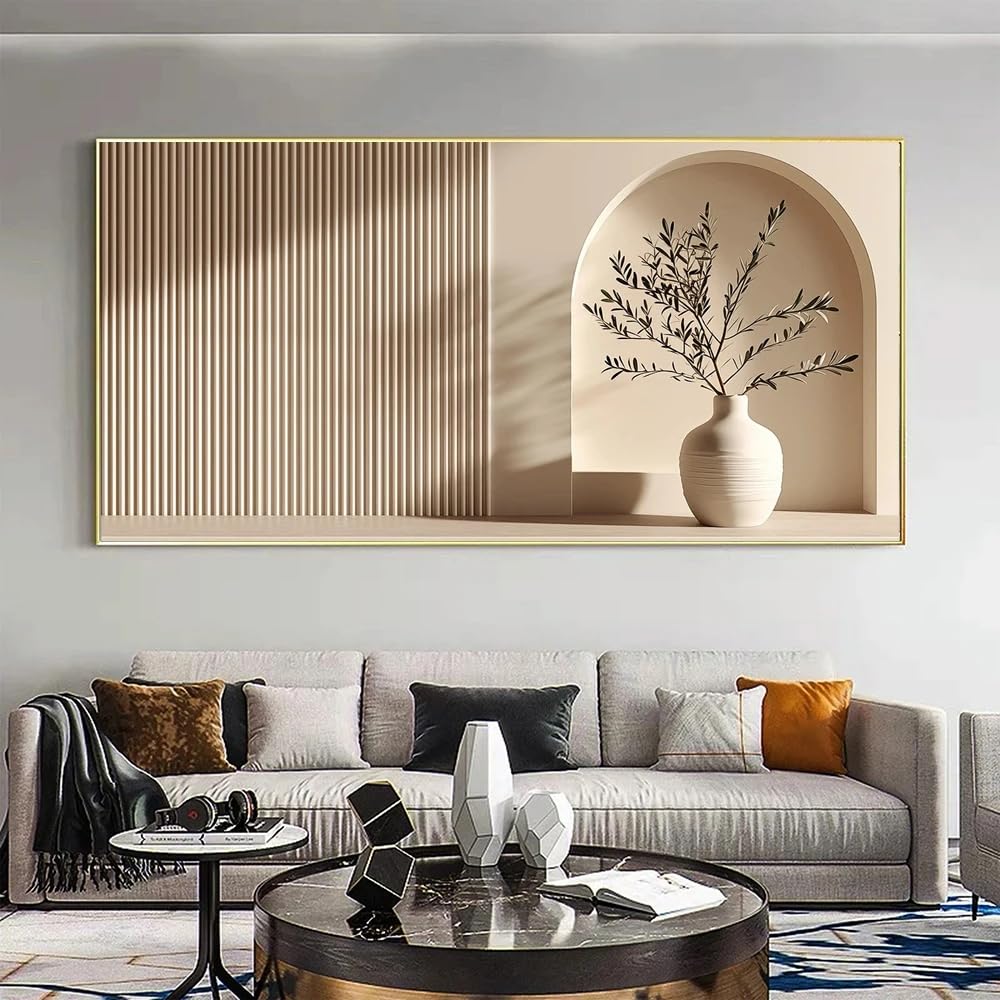 LTjiajuypd Posters Modern Minimalist Style Canvas Print Wall Art, Home Living Room Decor(70X140cm)