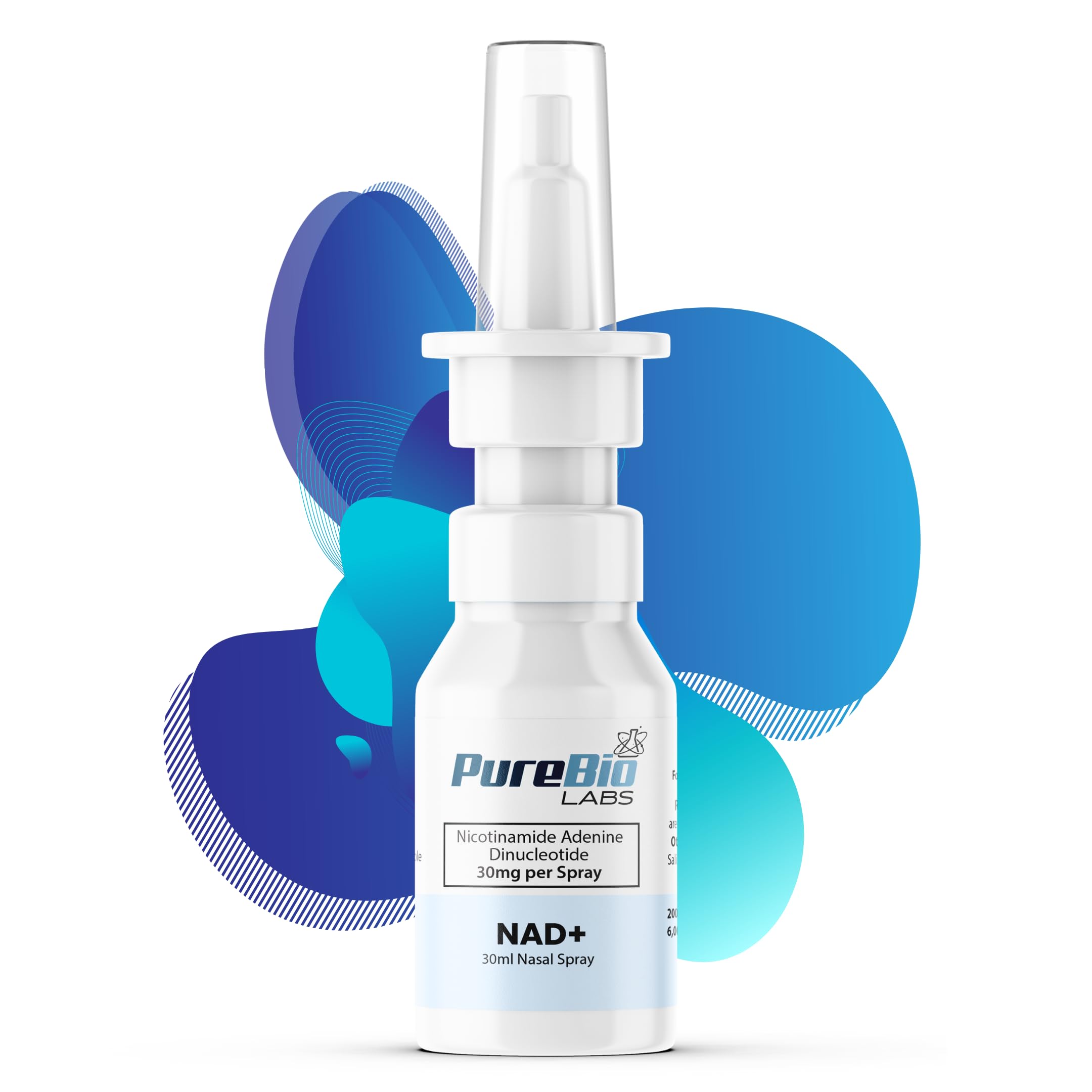 NAD+ Nasal Spray - 30mg per Spray, 30ml Total, 200 Sprays – Cellular Energy & Metabolism (1 Bottle)