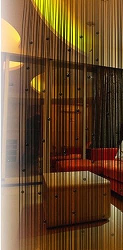 Miniatura 9 de FOCUSSEXY Cortina decorativa para puerta con cuentas para panel de pared, separador de ventana con flecos para bodas, cafeterías, restaurantes,