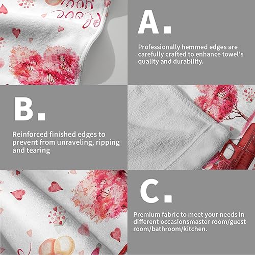 Vista 157 de Giwawa Juego de 2 toallas de mano de hojas marrones, toallas de baño bohemias suaves y delgadas, altamente absorbentes, decorativas, para cocina