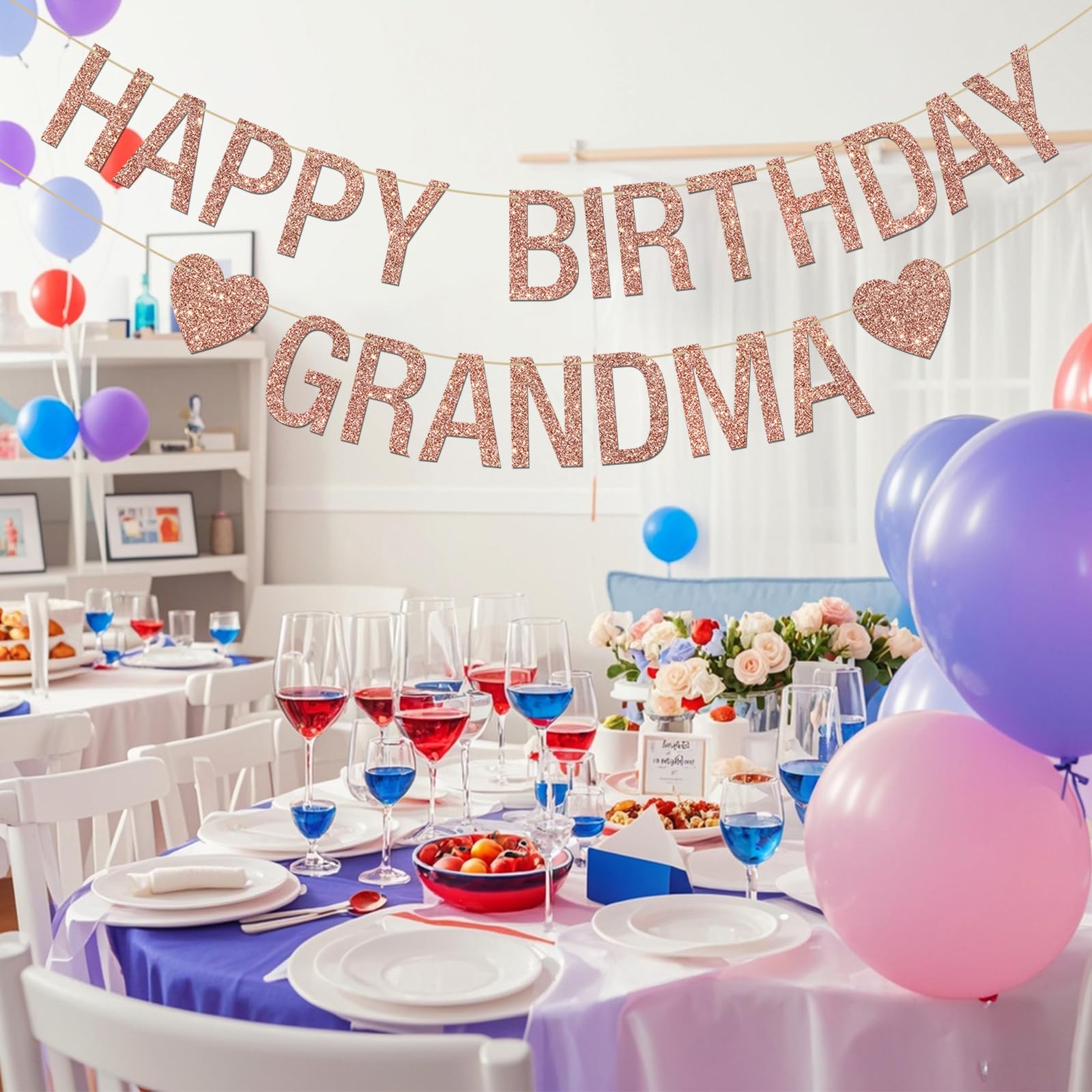 Amazon.com: Happy Birthday Grandma Banner, Women Mom Queen Mommy