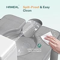 Vista 6 de HOMEAL Elevador de asiento de inodoro elevado con asas para personas mayores, 450 libras, silla cómoda 3 en 1 para discapacitados y pacientes