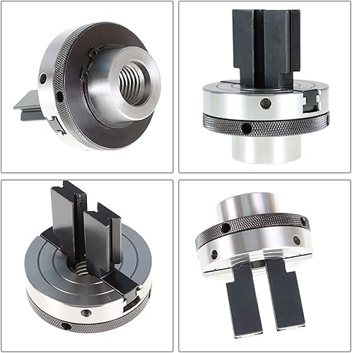 Miniatura 6 de findmall Portabrocas de torno de carpintería de 3-14 pulgadas con bolígrafo dedicado grande en blanco con 1 x 8TPI pre-roscado