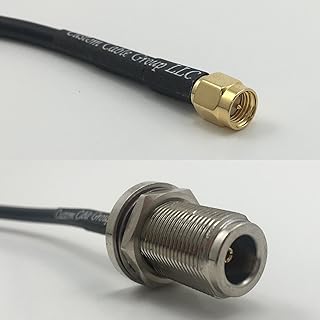 1 foot RG58 SMA MALE to N FEMALE BULKHEAD Pigtail Jumper RF coaxial cable 50ohm Quick USA Shipping