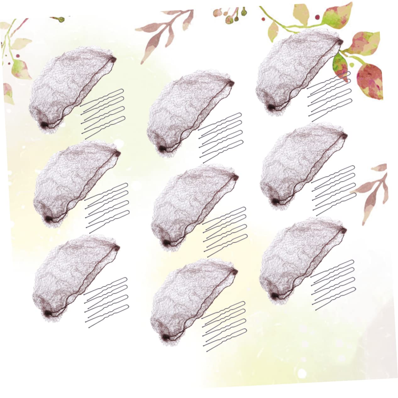 DOITOOL 150stücke Nylon Haarnetze Unsichtbare Elastische Mesh-bun-haarnetze Für Ballett in Kaffee Plus U-förmige Haarnadeln Für Tänzerinnen Und Damen Freizeit
