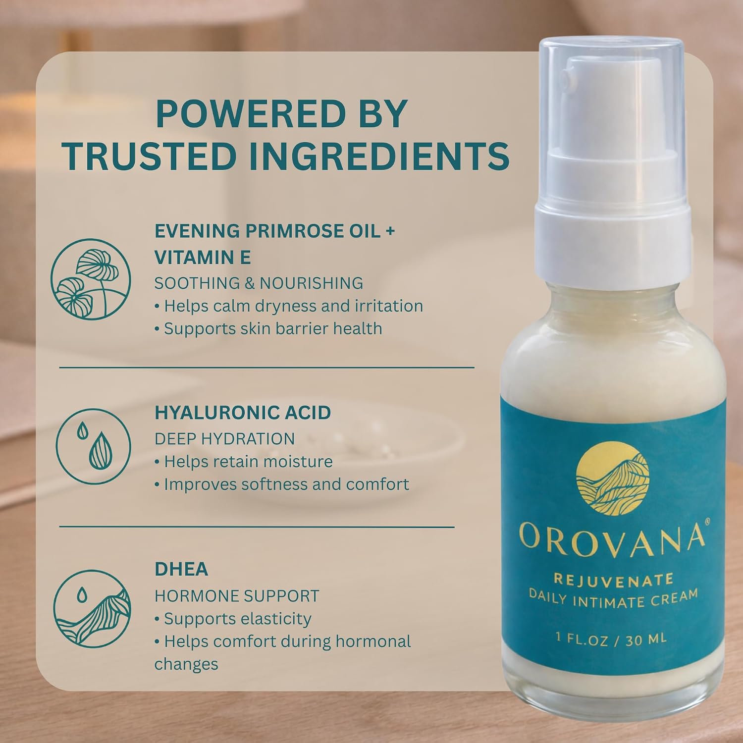 Dhea Vaginal Cream Menopause Cream Rejuvenate Intimate Moisturizer Menopause Perimenopause, Crema Acido Hialuronico Vaginal, Moisturizer for Dry Pubic Area Restores Elasticity & Sensitivity(1 oz)