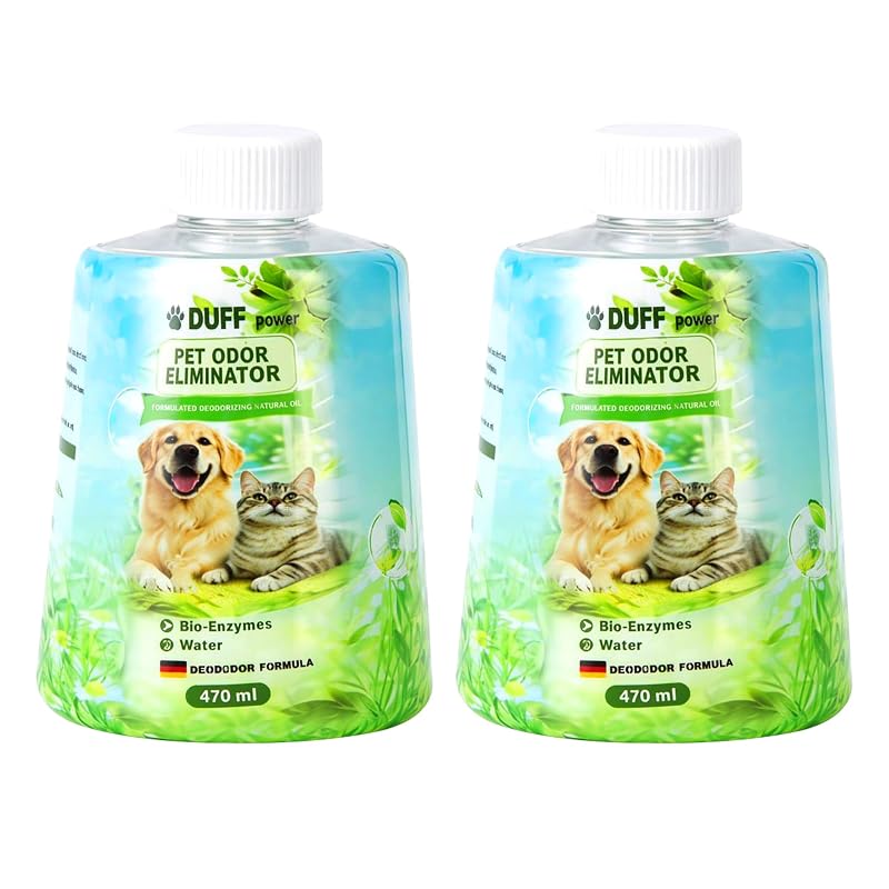 Neutralizador de Odores para Cães DUFF sem Fragrância, Refil para Nano Mist Sprayer, Pacote com 2 Frascos de 470 mL