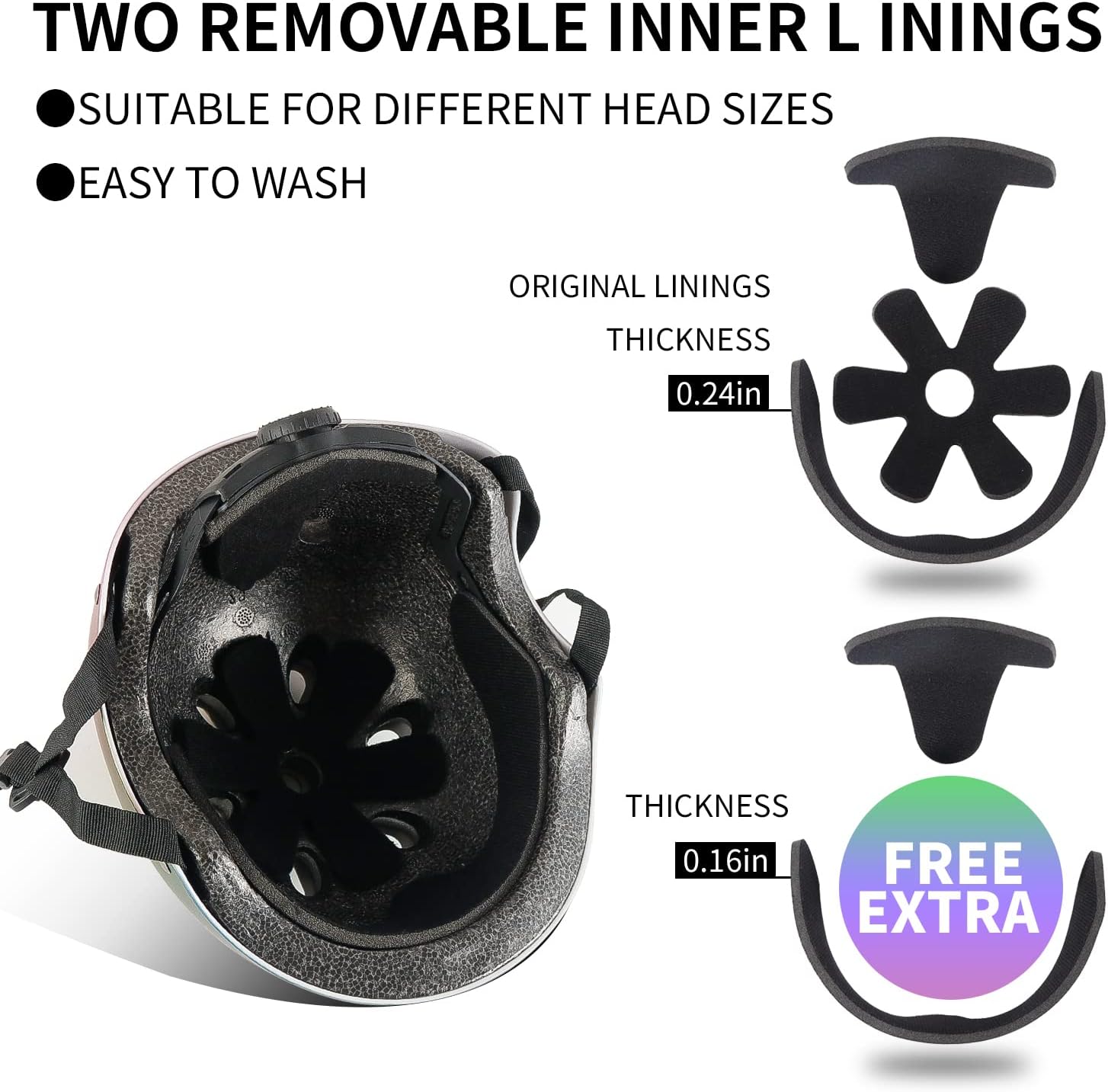 Adjustable Color Gradient Toddler Kids Bike Helmet for 3-5-8-14+Ages Girls Boys.Skateboard Bicycle Toddler Helmet 2-4 Years for Multi-Sports Cycling Scooter Inline Roller Skates Rollerblading