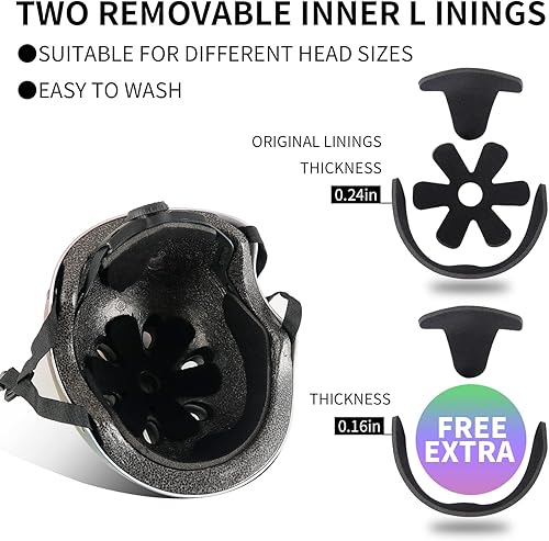 Vista 58 de Casco de bicicleta ajustable para niños pequeños con degradado de color para niños de 3-5-8-14 años + edades, casco de bicicleta para niños de 2 a 4