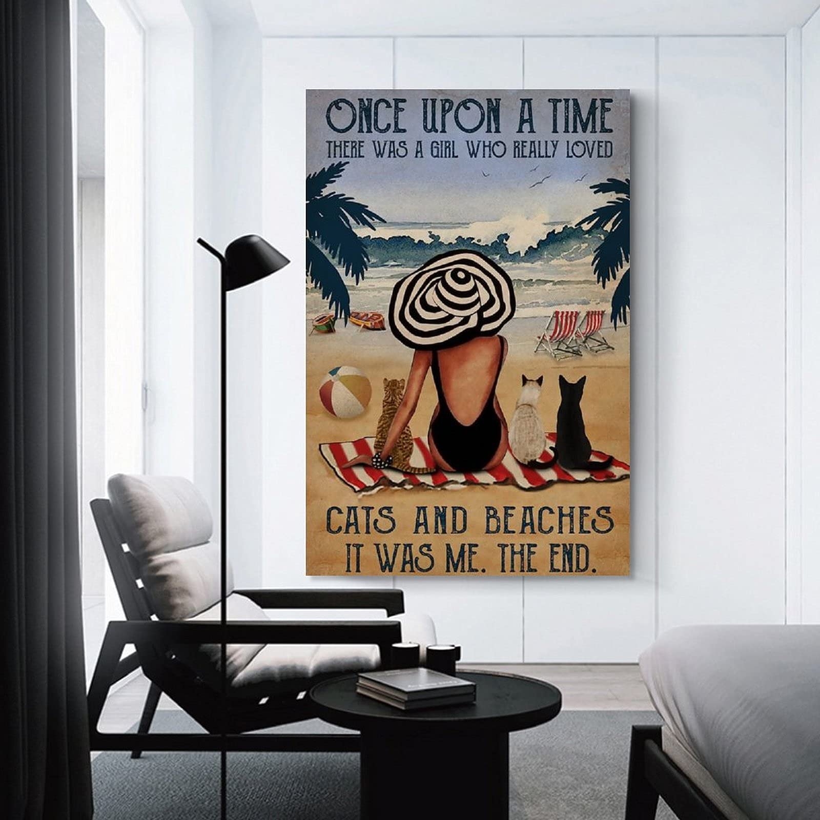 Poster vintage da tennis su tela, decorazione artistica da parete, per soggiorno, camera da letto, 30 x 45 cm