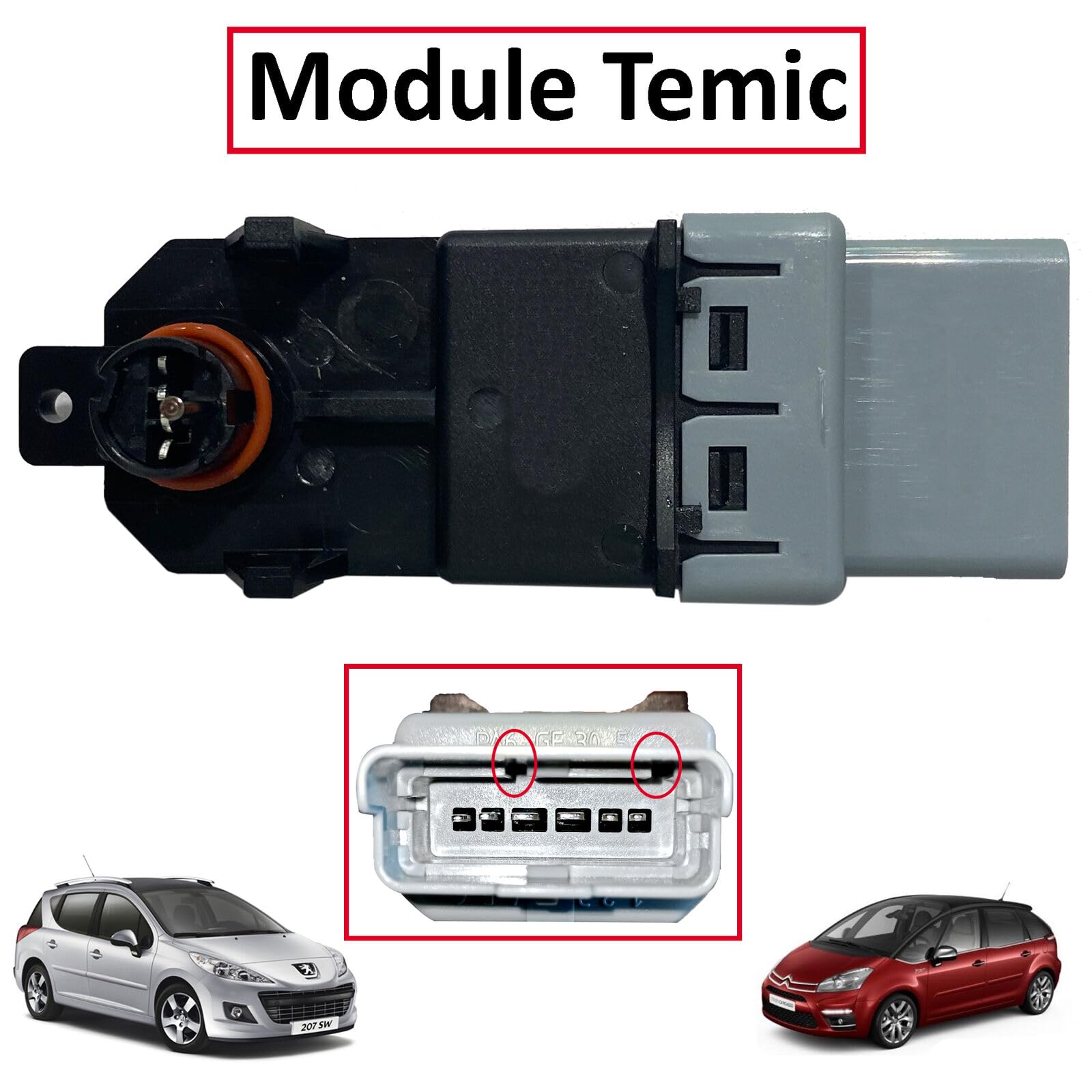 Partsline - Module Boitier TEMIC pour Moteur de Lève-Vitre électrique Confort Avant Arriere compatible pour C3 (2002-2010) C4 Picasso (2006-2013) Jumpy Expert Scudo 206 207 308 ProAce (2013-2016)