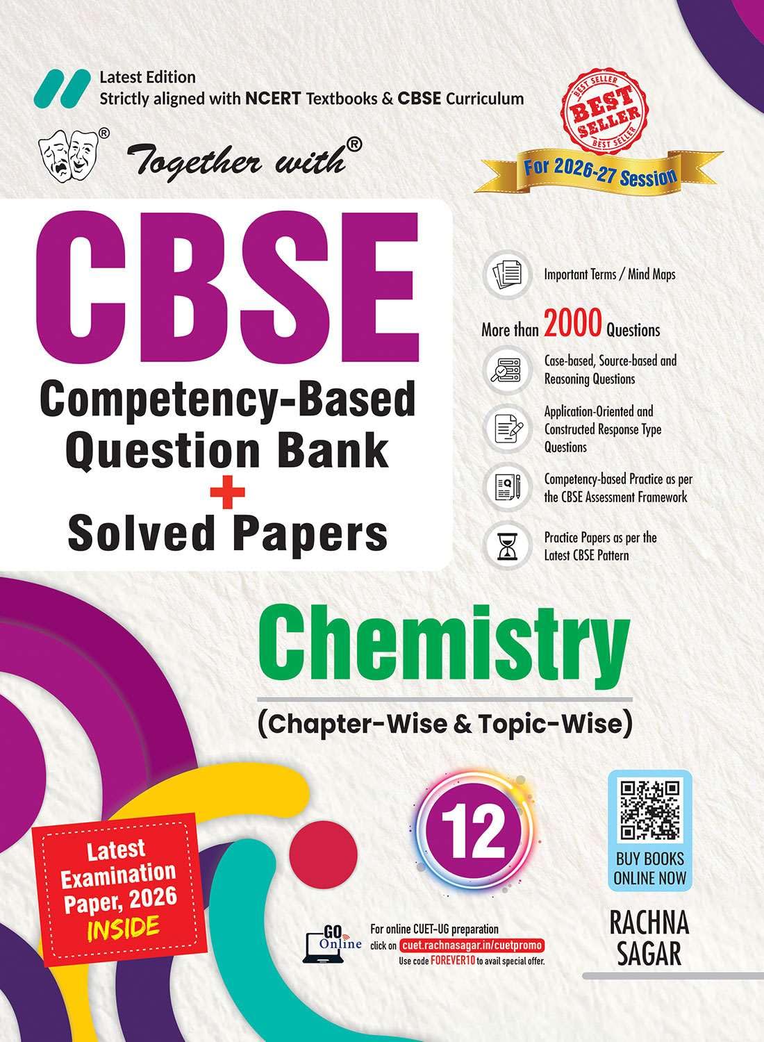 Together with CBSE Question Bank Chemistry Class 12 2026-27 | Competency-Based Solved Questions with Practice Papers & Solved 2026 Board Question Paper