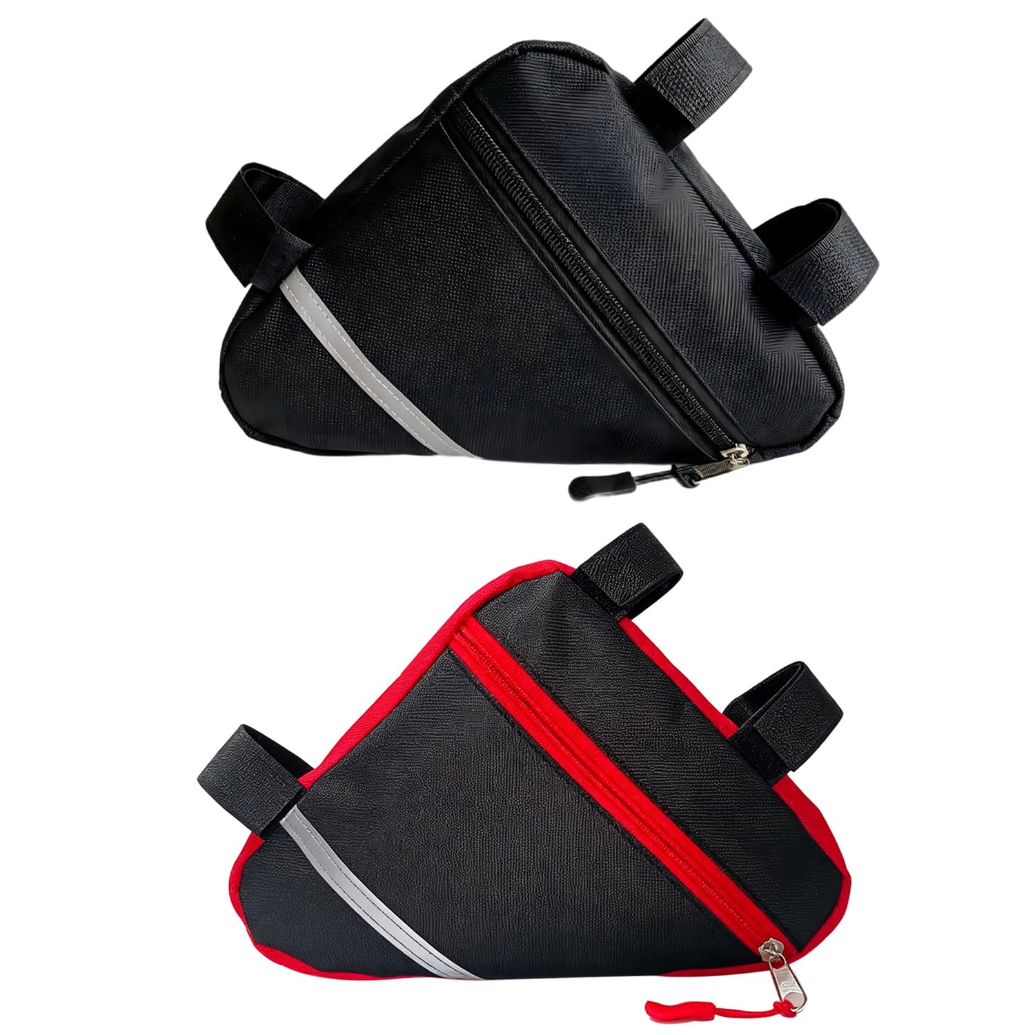 Photo 1 of Maivingthuit 2 Pieces Small Bike Front Frame Triangle Bag Set (Black + Red)