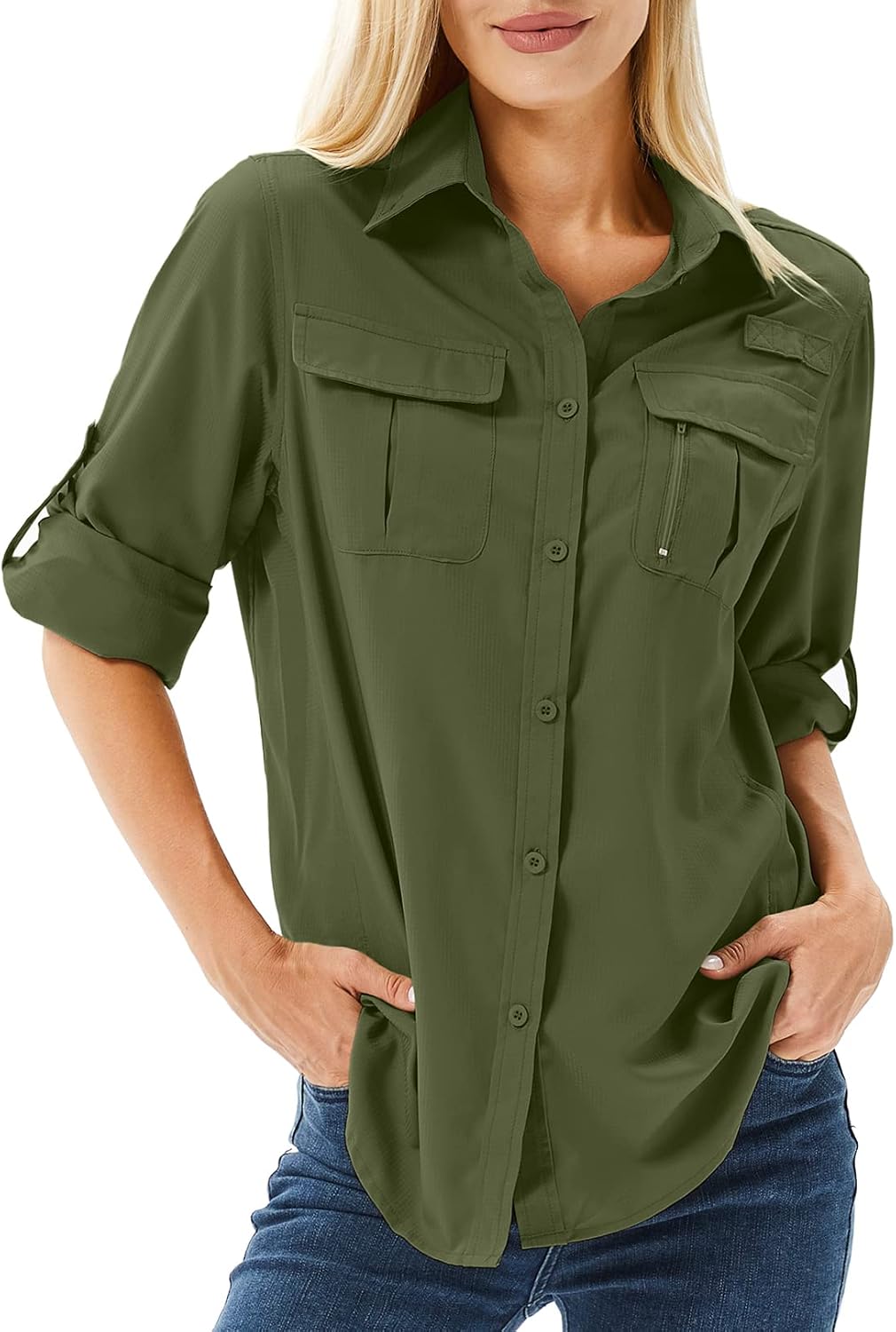 Camicia Da Donna Baleaf Con Protezione Solare UPF 50+ - Manica Lunga, Leggera E Traspirante Per Esterno